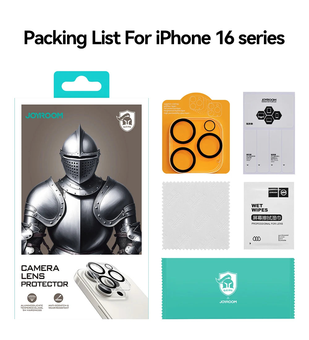 Joyroom HD Lens Protective Glass For iPhone 17 Pro Max Back Camera Protector Tempered Glass For iPhone 16 15 14 Pro Max Len Film